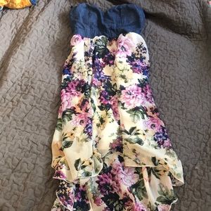 Strapless high-low dress size: small
